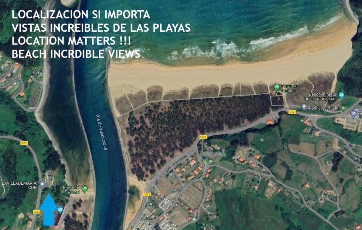 La Villa De Maria I Playa Beach El Puntal Asturias Villaviciosa  Bagian luar foto
